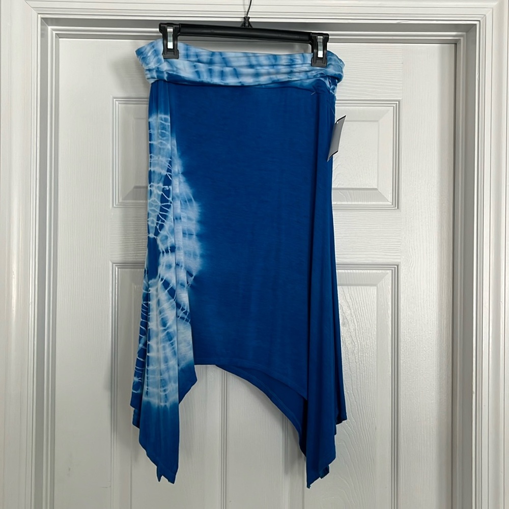 Asymmetrical tie-dye skirt